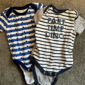 (2) Baby Boy Onesies 3/6 Months